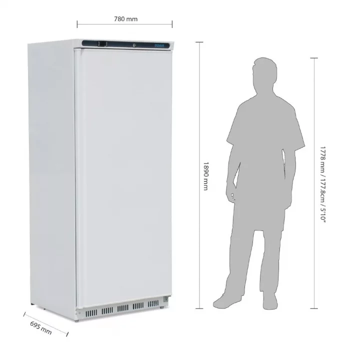 Polar C-Series Upright Fridge White 600Ltr - Image 10