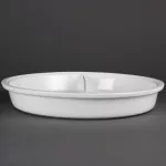 Olympia Whiteware Divided Round Dish 3.5Ltr 123.1oz