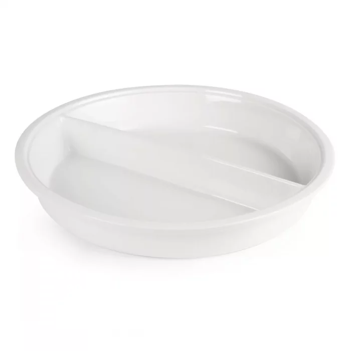 Olympia Whiteware Divided Round Dish 3.5Ltr 123.1oz - Image 2