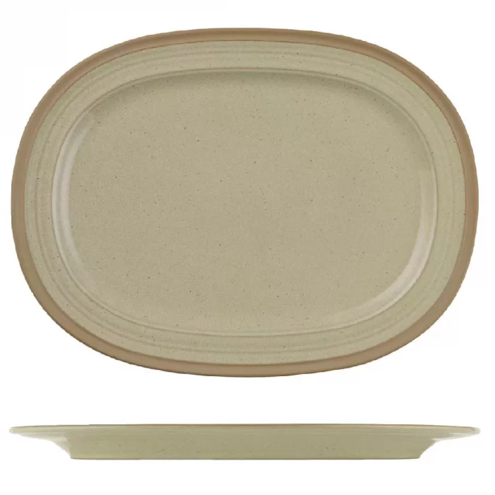 Churchill Igneous Stoneware Oval Plates 355mm (Pack of 6) - Image 2