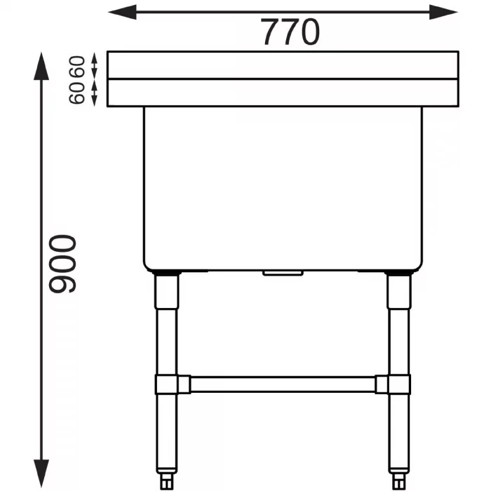 Vogue Deep Pot Sink - Image 8