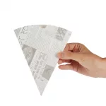 Colpac Biodegradable Newspaper Print Paper Chip Cones 183mm (Pack of 1000) - Image 3