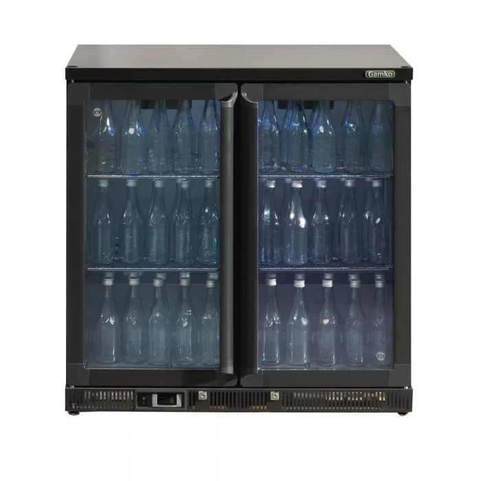 Gamko Bottle Cooler - Double Hinged Door 250 Ltr Black - Image 2