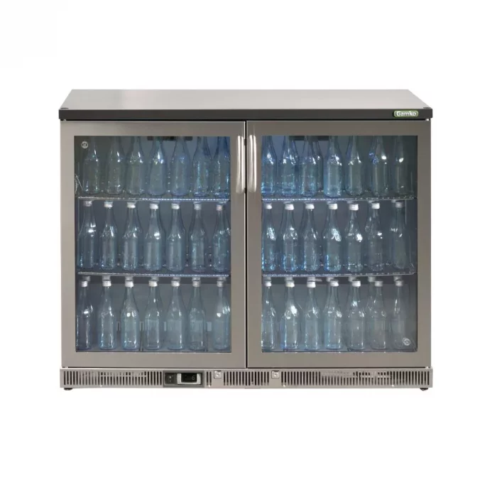 Gamko Bottle Cooler - Double Hinged Door 275 Ltr Stainless Steel - Image 2