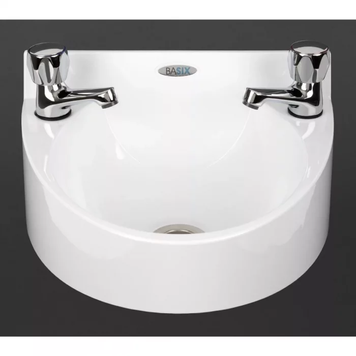 Basix Polycarbonate Wash Hand Basin White - Image 2