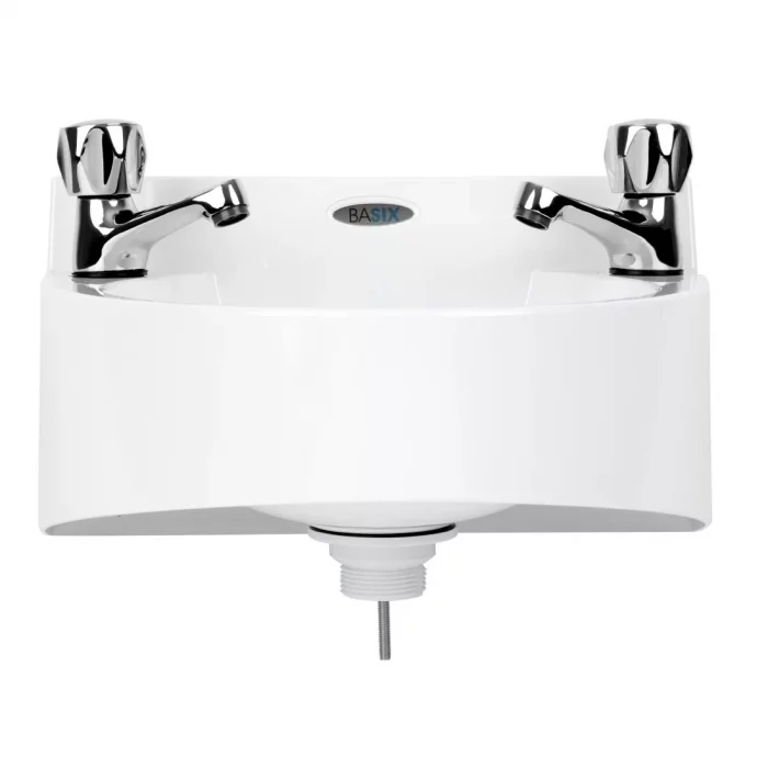 Basix Polycarbonate Wash Hand Basin White - Image 3