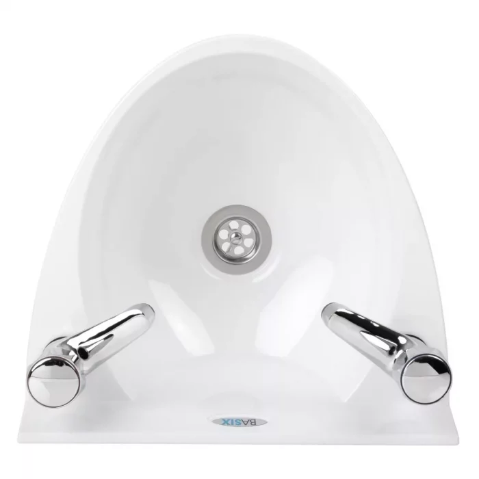 Basix Polycarbonate Wash Hand Basin White - Image 7