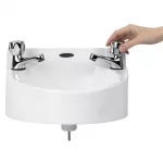 Basix Polycarbonate Wash Hand Basin White - Image 9