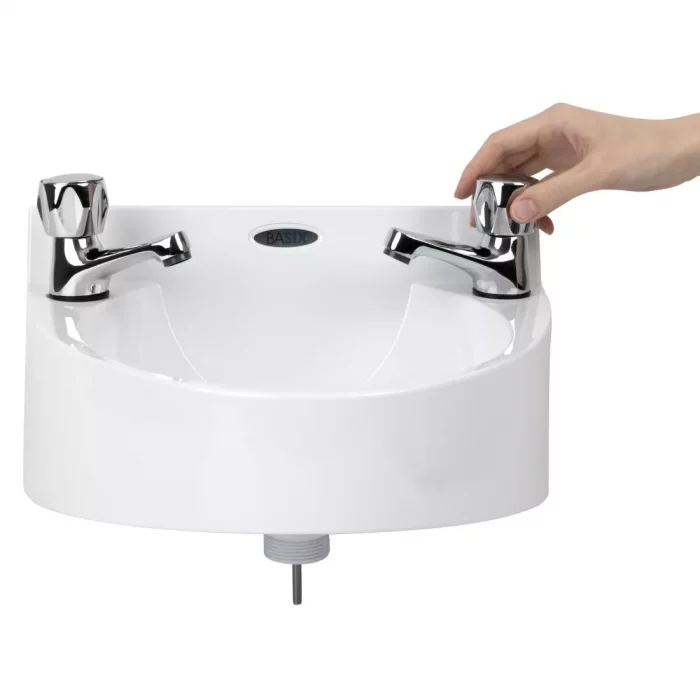 Basix Polycarbonate Wash Hand Basin White - Image 9