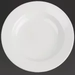 Royal Porcelain Classic White Wide Rim Plates 280mm (Pack of 12)
