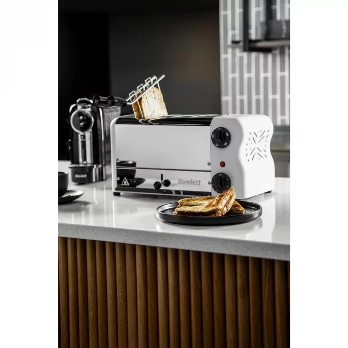 Rowlett Esprit 4 Slot Toaster White w/2x Additional Elements & Sandwich Cage - Image 2