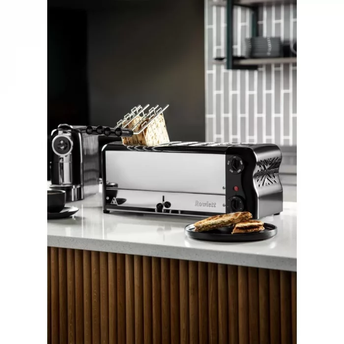 Rowlett Esprit 6 Slot Toaster Jet Black w/2x Additional Elements & Sandwich Cage - Image 3