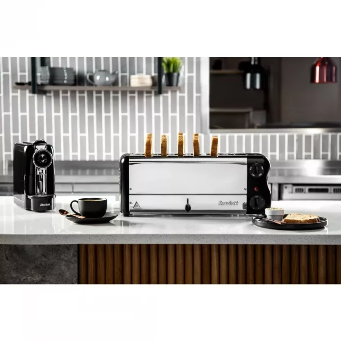 Rowlett Esprit 6 Slot Toaster Jet Black w/2x Additional Elements & Sandwich Cage - Image 4