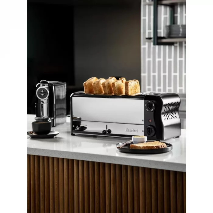 Rowlett Esprit 6 Slot Toaster Jet Black w/2x Additional Elements & Sandwich Cage - Image 5