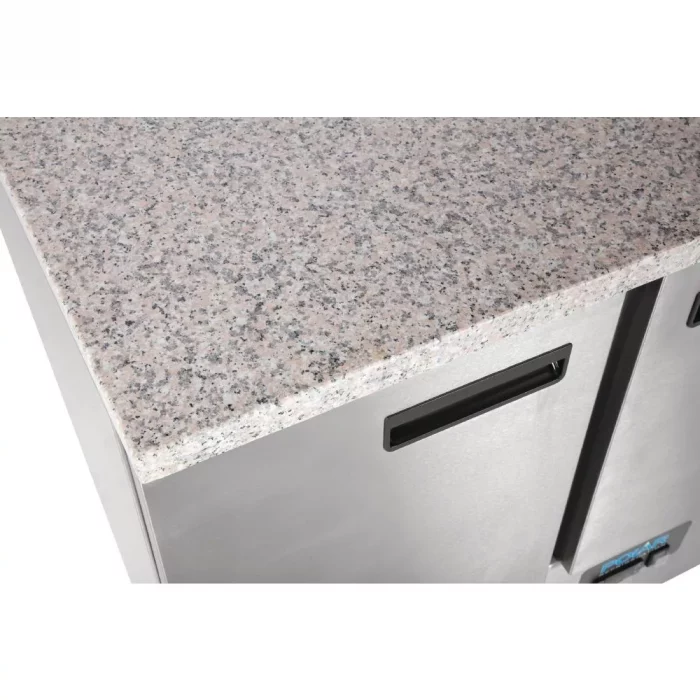 Polar G-Series 3 Door Counter Fridge with Granite Work Top 368Ltr - Image 7
