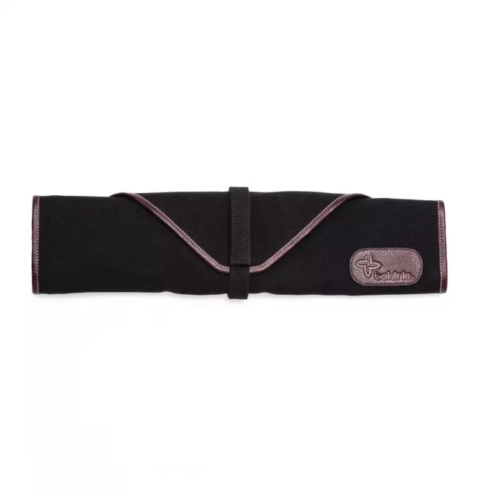 Boldric Canvas Knife Bag Black 6 Slots - Image 1