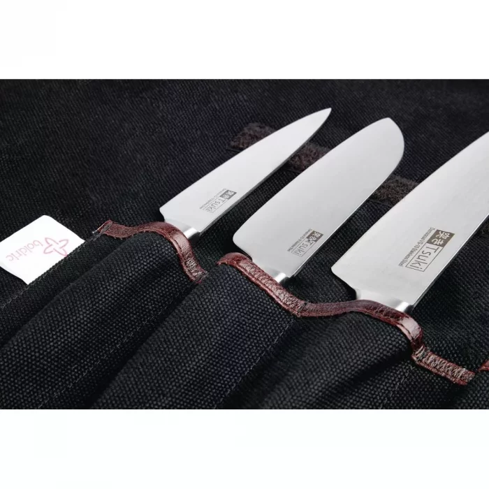 Boldric Canvas Knife Bag Black 6 Slots - Image 4