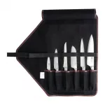 Boldric Canvas Knife Bag Black 6 Slots - Image 5