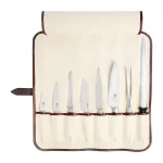 Boldric One Buckle Leather Knife Bag Brown 8 Slots - Image 5