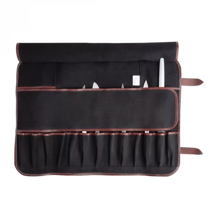 Boldric Canvas Knife Bag Black 17 Slots - Image 5