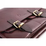 Boldric Messenger Leather Knife Bag Brown 10 Slots - Image 3