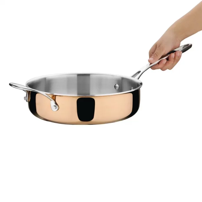 Vogue Copper Tri-Wall Sauté Pan 24cm - Image 3