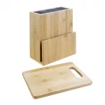 Vogue Prep Like A Pro 5-Piece Soft-Grip Knife Set With Knife Block and Chopping Board - Image 2