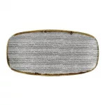 Churchill Studio Prints Homespun Rectangular Plate Stone Grey 153mm