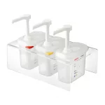 Araven Sauce Dispensers with Pump GN 1/9 Transparent 1.5Ltr (Pack of 3)