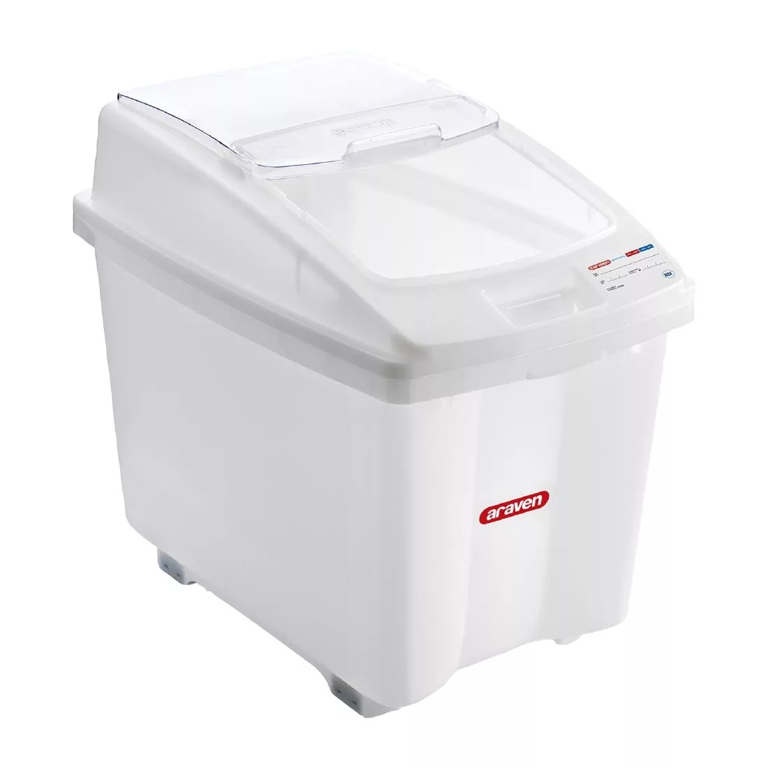 cr976_upd24-1.jpg Araven Transparent Mobile Ingredient Bin 80Ltr - Image 1