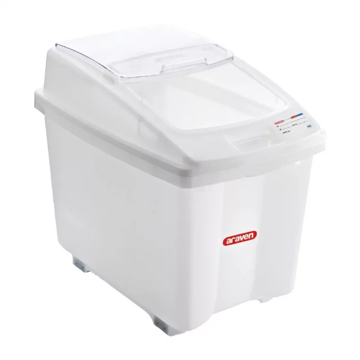 Araven Transparent Mobile Ingredient Bin 100Ltr - Image 2