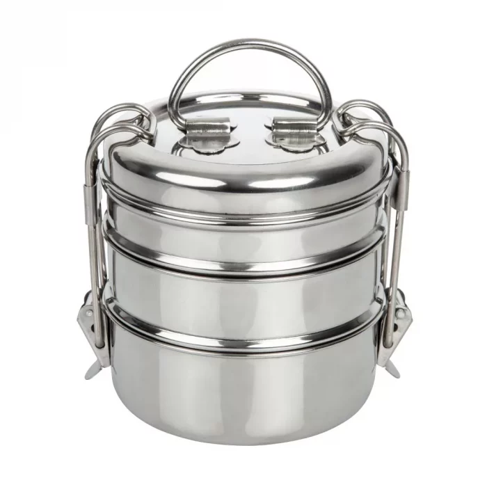 Utopia 3 Tier Tiffin Tin 115mm (Pack of 6) - Image 1