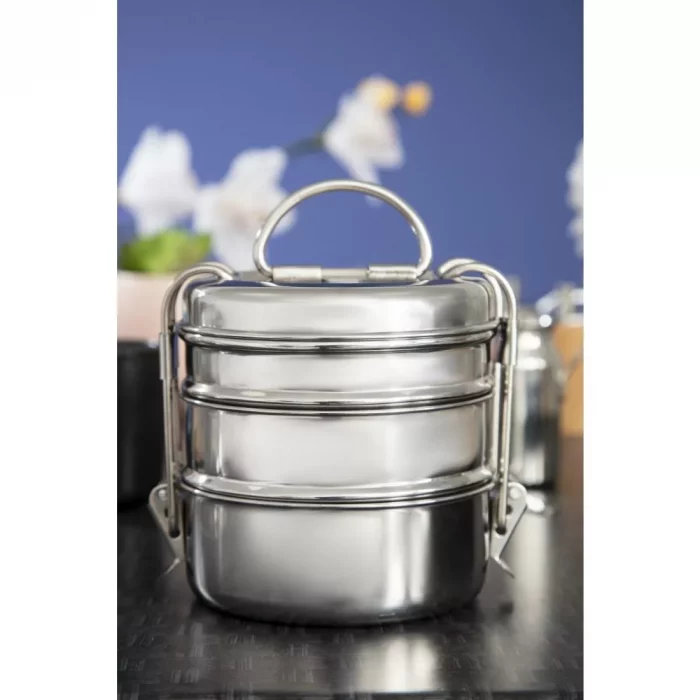 Utopia 3 Tier Tiffin Tin 115mm (Pack of 6) - Image 6