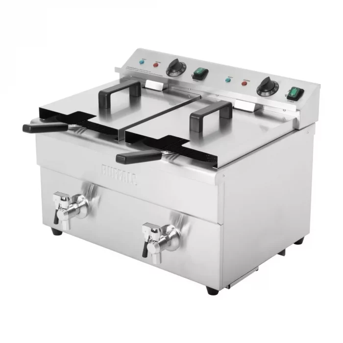 Buffalo Twin Tank Induction Fryer 2x3kW - Image 1