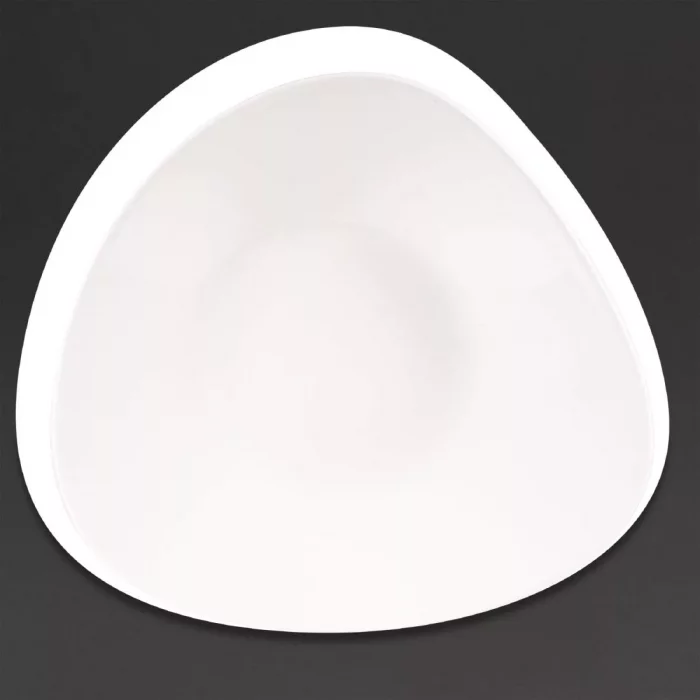 Churchill Lotus Triangular Shallow Bowls White 238mm (Pack of 12) - Image 1