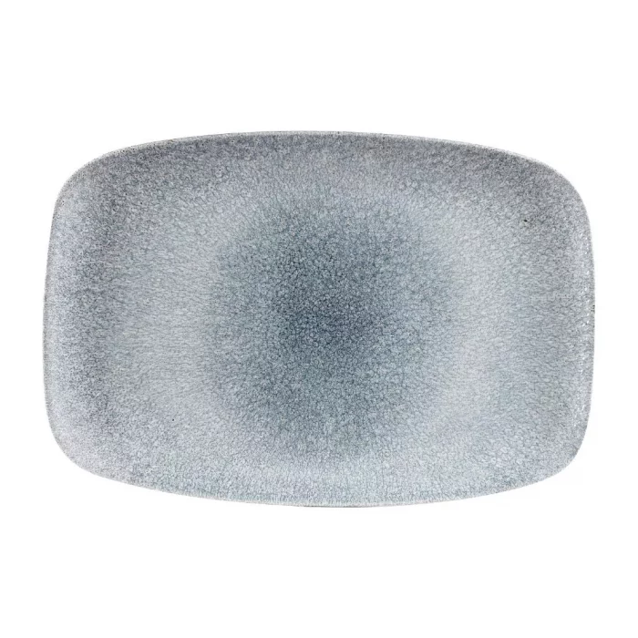 Churchill Studio Prints Raku Rectangular Plates Topaz Blue 245 x 355mm (Pack of 6) - Image 1