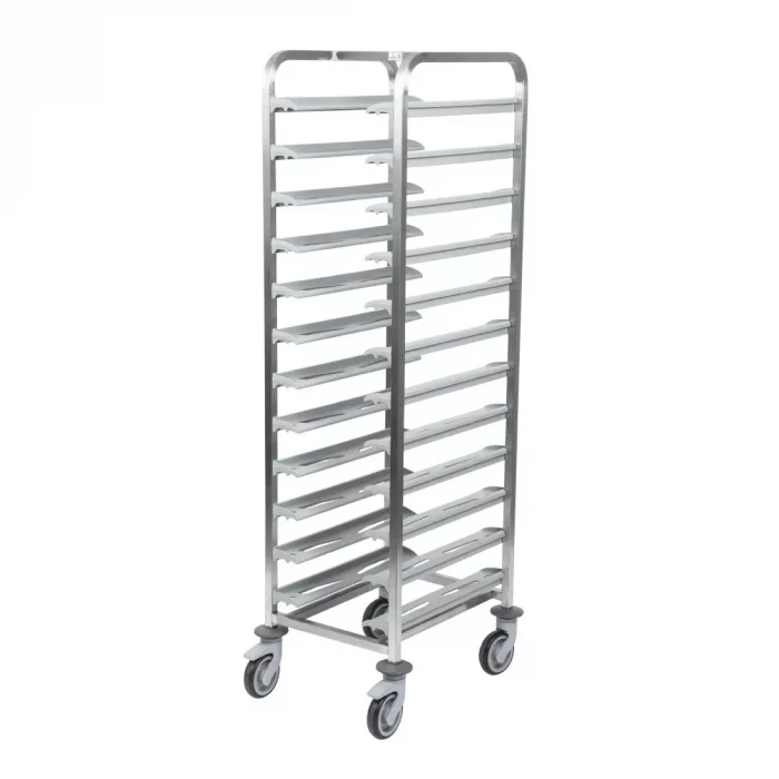 Matfer Bourgeat 12 Tray Cafeteria Trolley Grey - Image 3