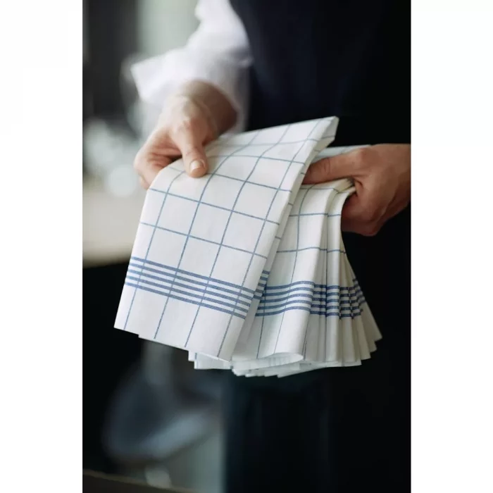 Dunisoft Towel Napkin Blue Check 38x54cm (Pack of 250) - Image 5