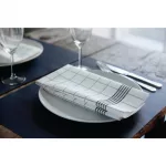 Dunisoft Towel Napkin Grey Check 38x54cm (Pack of 250) - Image 2