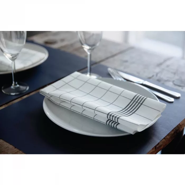 Dunisoft Towel Napkin Grey Check 38x54cm (Pack of 250) - Image 2