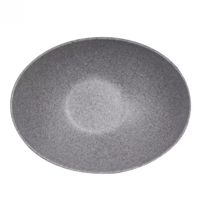 Churchill  Melamine Moonstone Bowl Granite 355mm (Pack of 2) - Image 1
