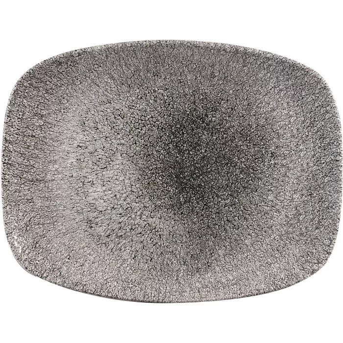Churchill Studio Prints Raku Rectangular Plate Quartz Black 261mm (Pack of 12) - Image 1