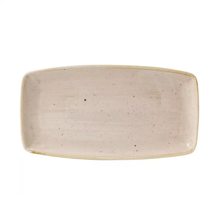 Churchill Stonecast Oblong Plate Nutmeg 350x185mm  (Pack of 6) - Image 1