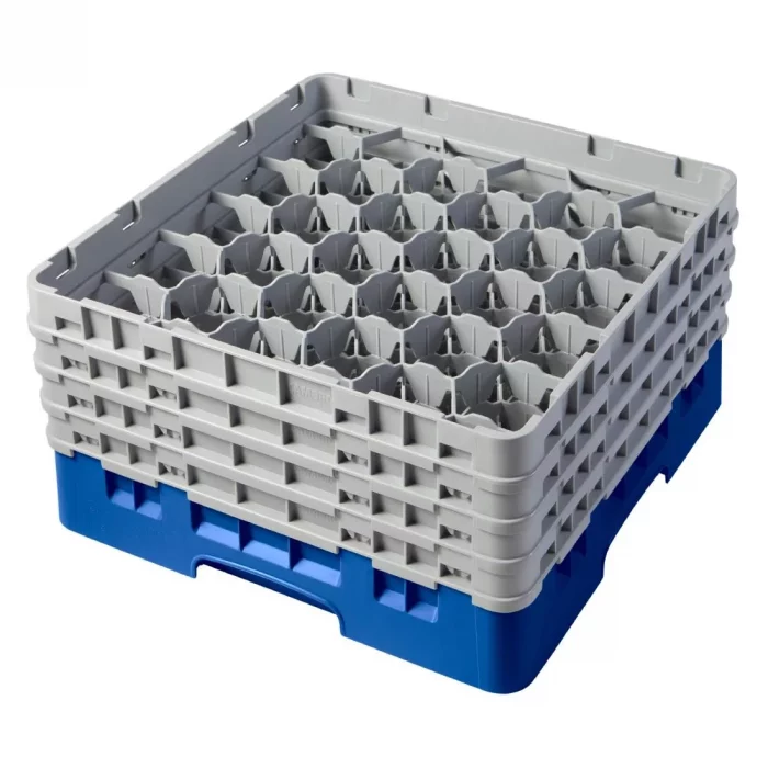 Cambro Camrack Blue 30 Compartments Max Glass Height 215mm - Image 1