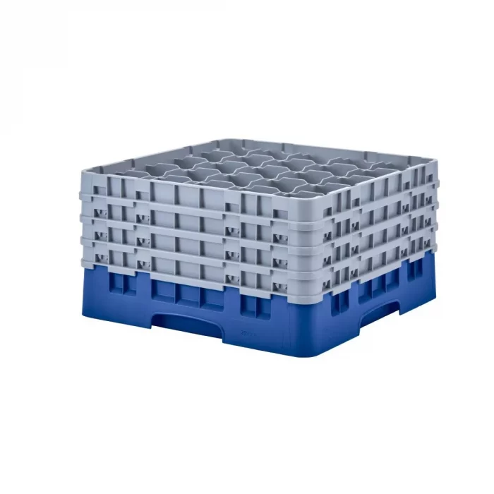 Cambro Camrack Blue 25 Compartments Max Glass Height 238mm - Image 1