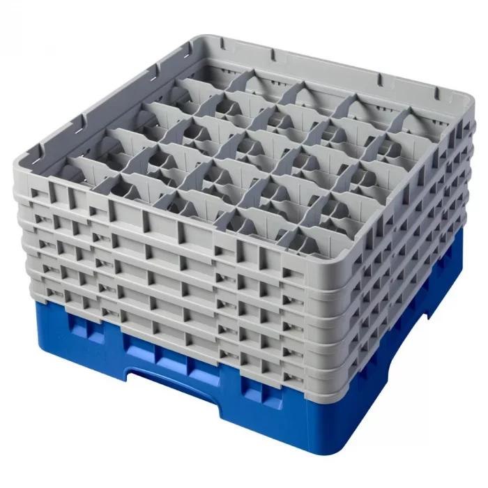 Cambro Camrack Blue 25 Compartments Max Glass Height 258mm - Image 1