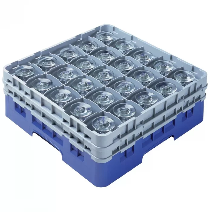 Cambro Camrack Blue 20 Compartments Max Glass Height 238mm - Image 1