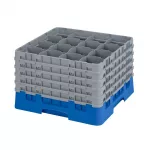 Cambro Camrack Blue 16 Compartments Max Glass Height 279mm