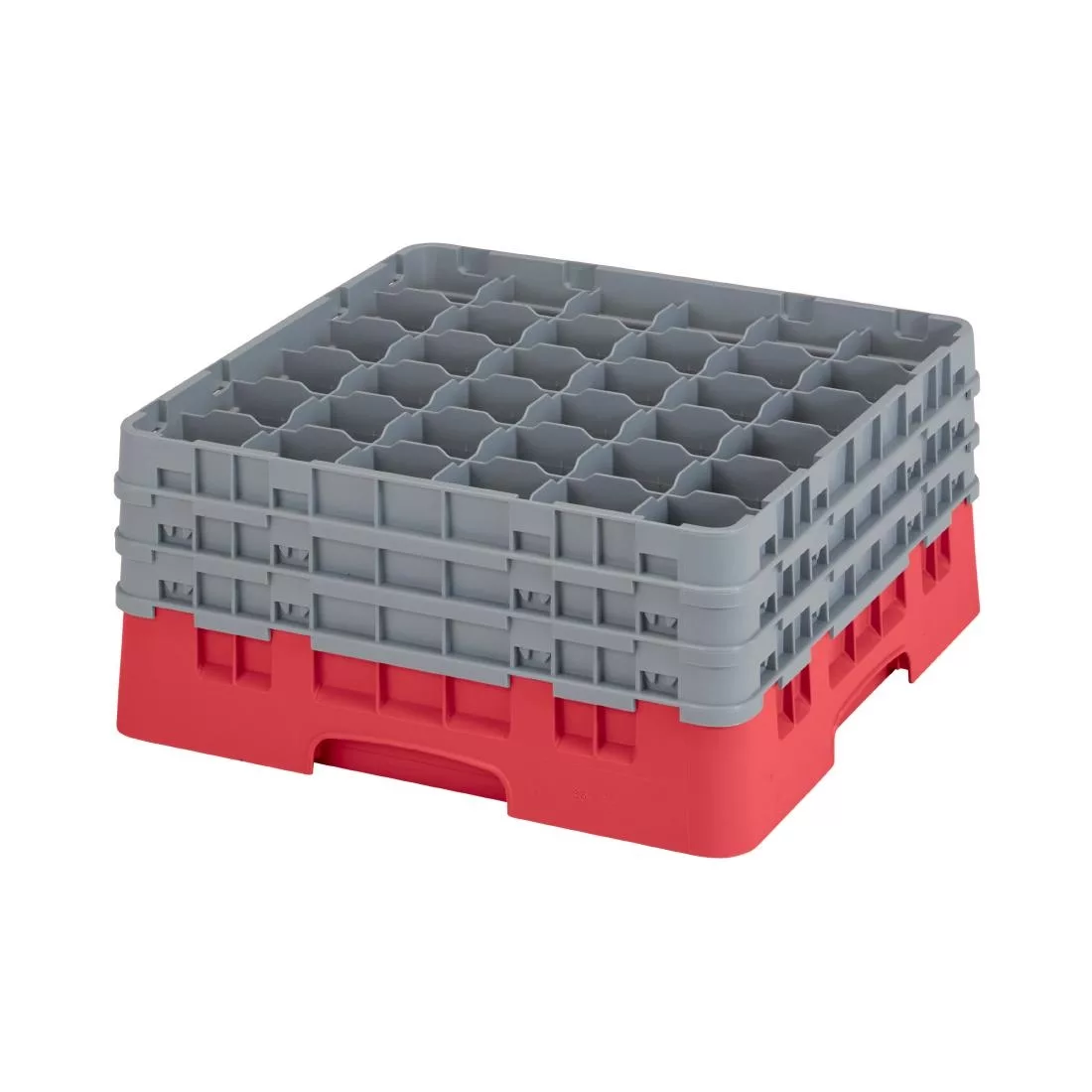 cz180_new.jpg Cambro Camrack Red 36 Compartments Max Glass Height 197mm - Image 1