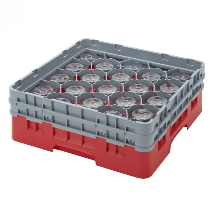 Cambro Camrack Red 36 Compartments Max Glass Height 273mm - Image 1